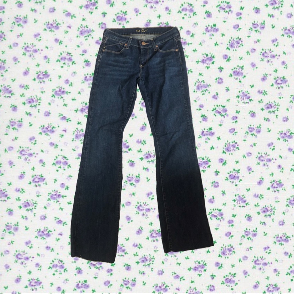 low-rise bootcut jeans